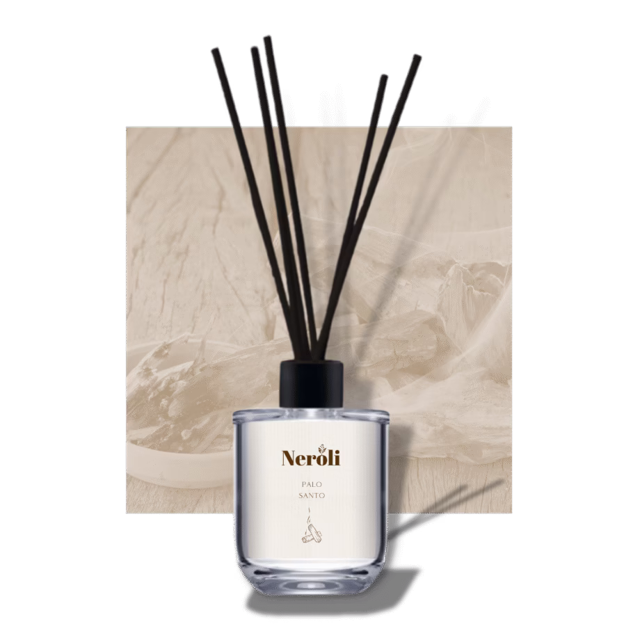 dyfuzor z patyczkami o zapachu palo santo